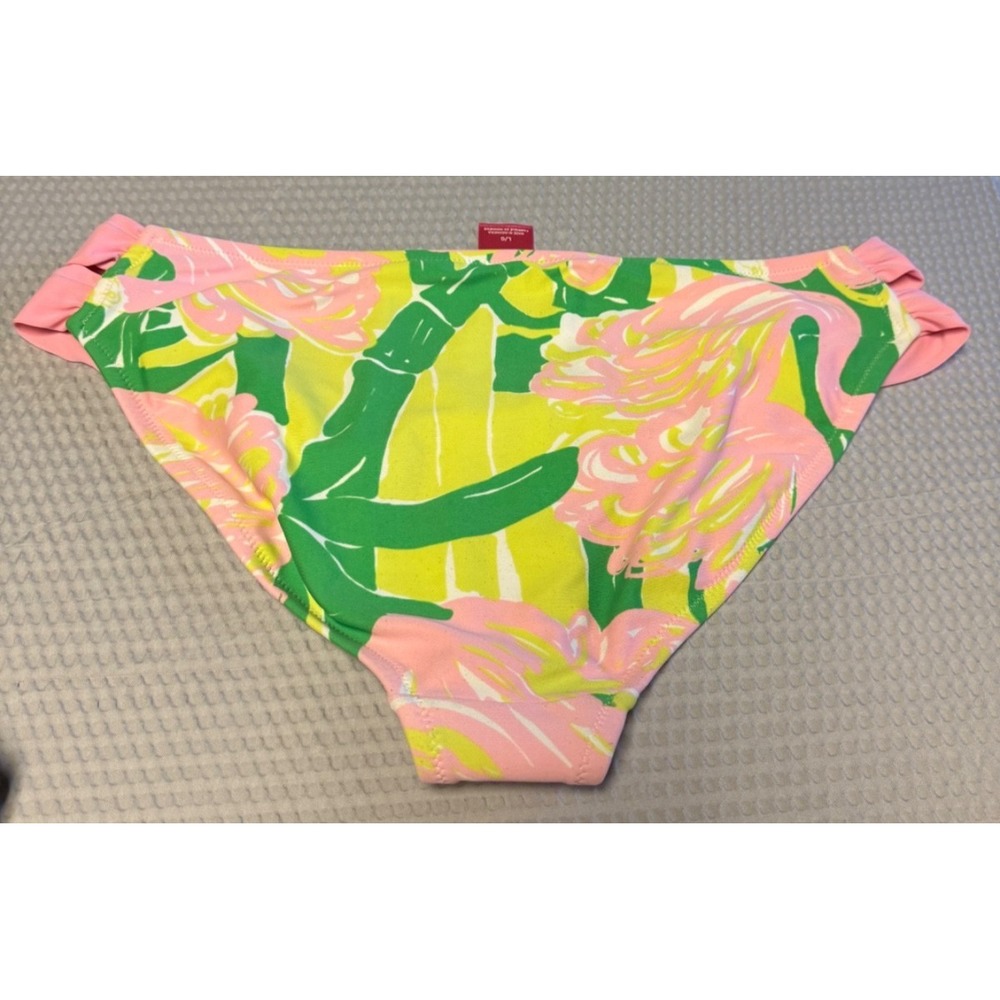 Lilly Pulitzer Bandeau Fan Dance Strappy Hipster Bikini Bottom SZ Large‎ - Picture 11 of 14